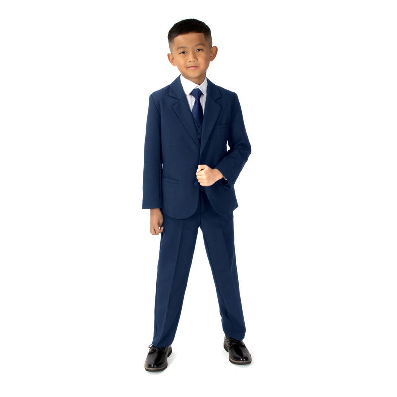 Spring Notion Boys' Classic Fit Blue Dress Suit Set 16 - Image 1